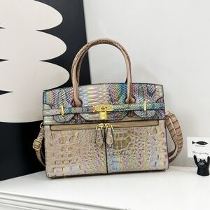 Multicolor Crocodile Embossed Women's Bag